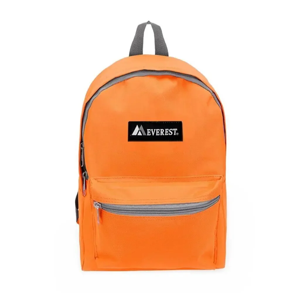 Everest Basic Backpack, Orange, One Size High Visibility